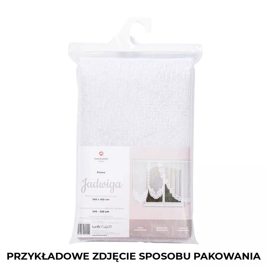 JADWIGA Firanka żakardowa gotowa, szerokość 300 x wysokość 160cm, kolor 001 biały 019318/FBL/001/300160/1