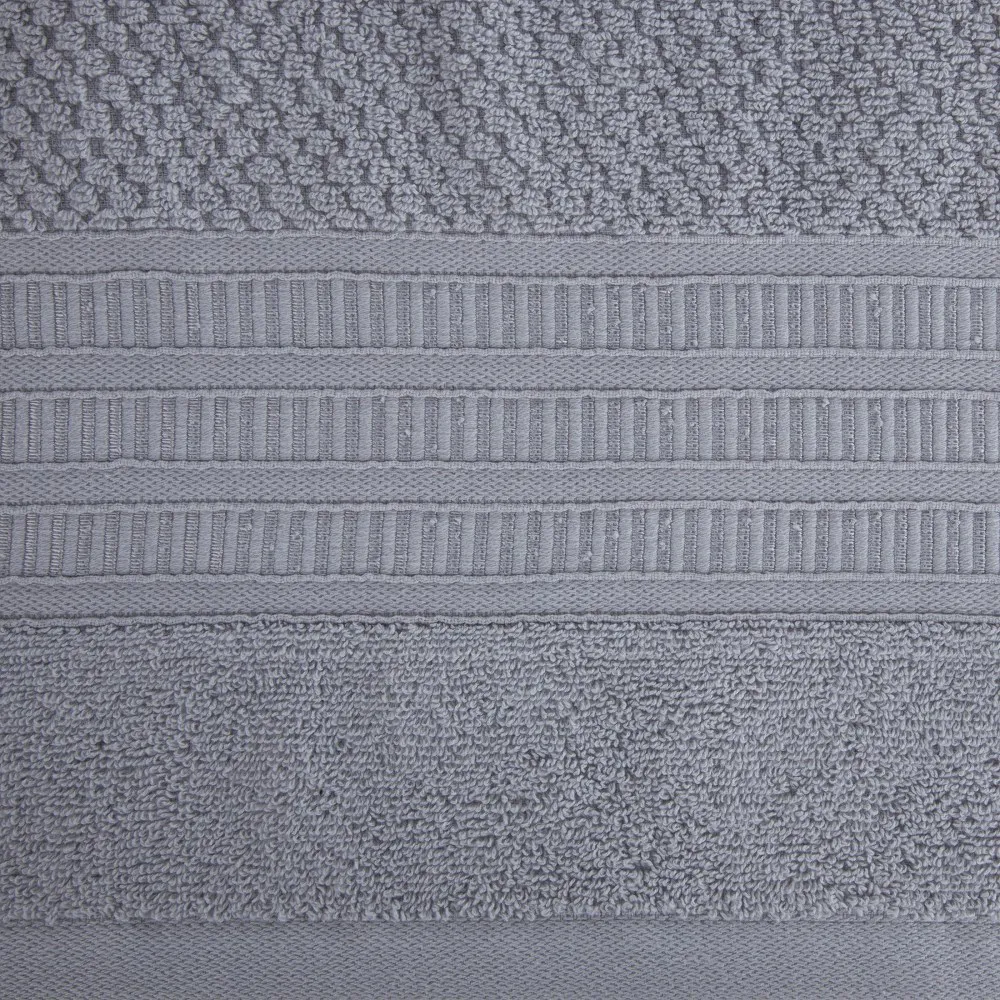 Ręcznik Rosita 50x90 srebrny o ryżowej  strukturze 500g/m2 Eurofirany