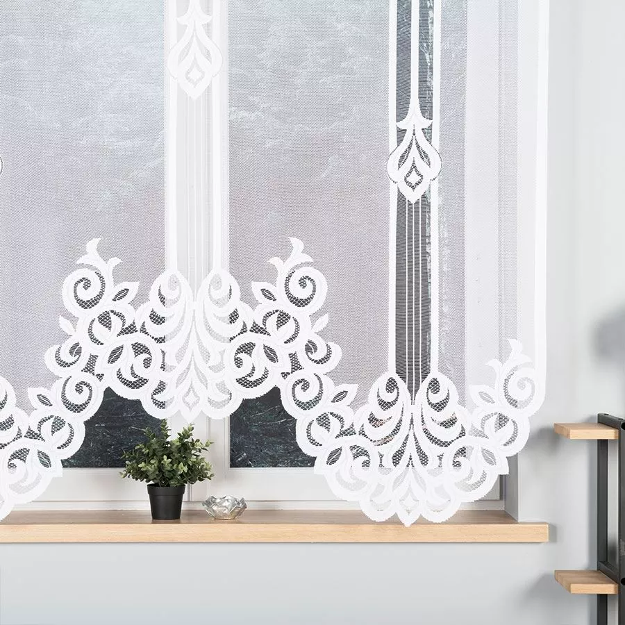 ARALIA Panel żakardowy gotowy, szerokość 155 x wysokość 160cm, kolor 001 biały 019313/PBL/001/155160/1