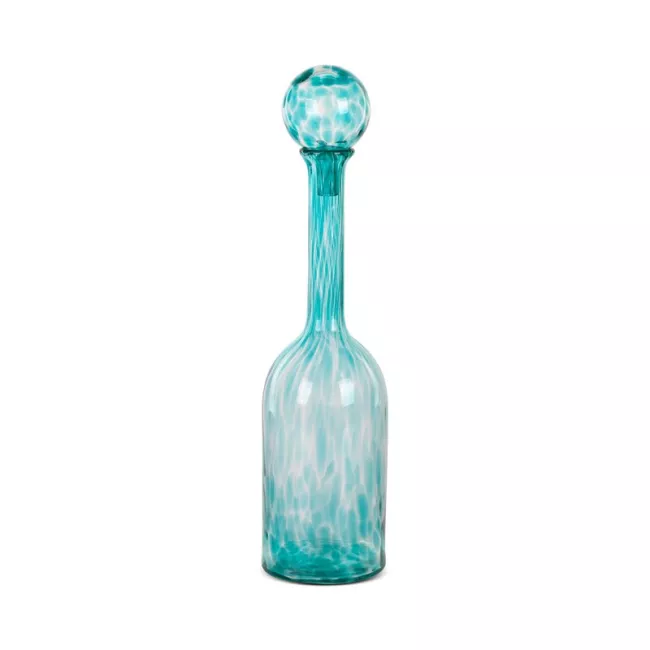 Szklany wazon dekoracyjny 14x60 Isla  turkusowy