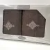 Komplet ręczników w pudełku 2 szt 50x90   Gift brązowy wzór 3 Frotex