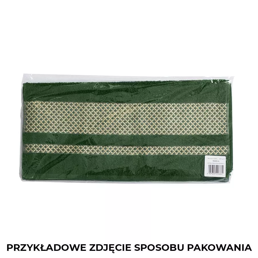 LIONEL Ręcznik, 70x140cm, kolor 002 ciemno zielony;butelkowy ze złotą bordiurą LIONEL/RB0/002/070140/1